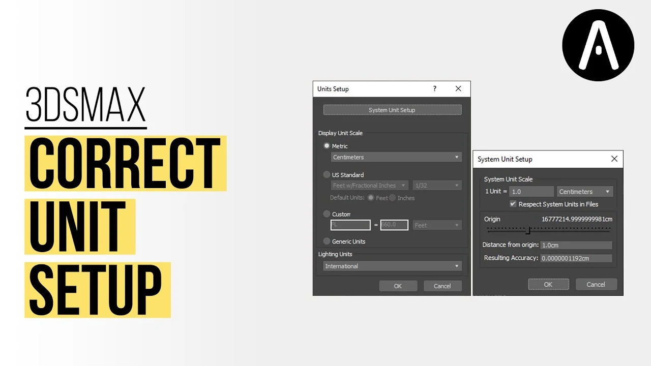Setting measurement units in 3ds Max for archviz projects